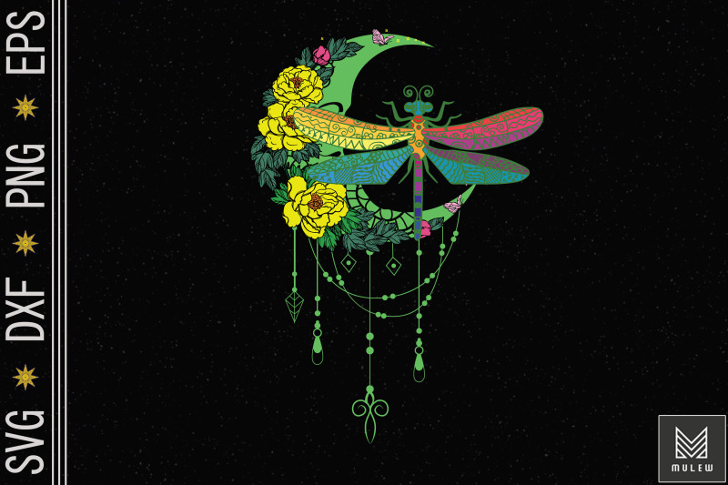 dragonfly-boho-crescent-moon-peace-sign