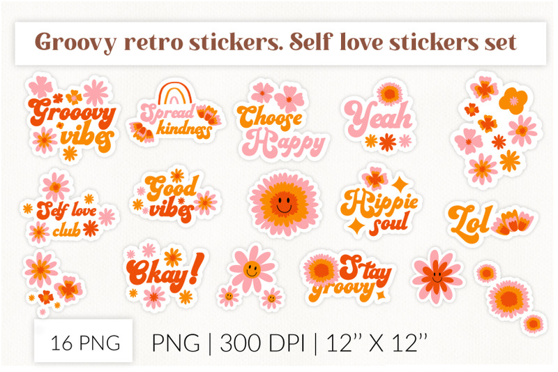 groovy-stickers-70s-retro-stickers-summer-hippie-flower-stickers-bun