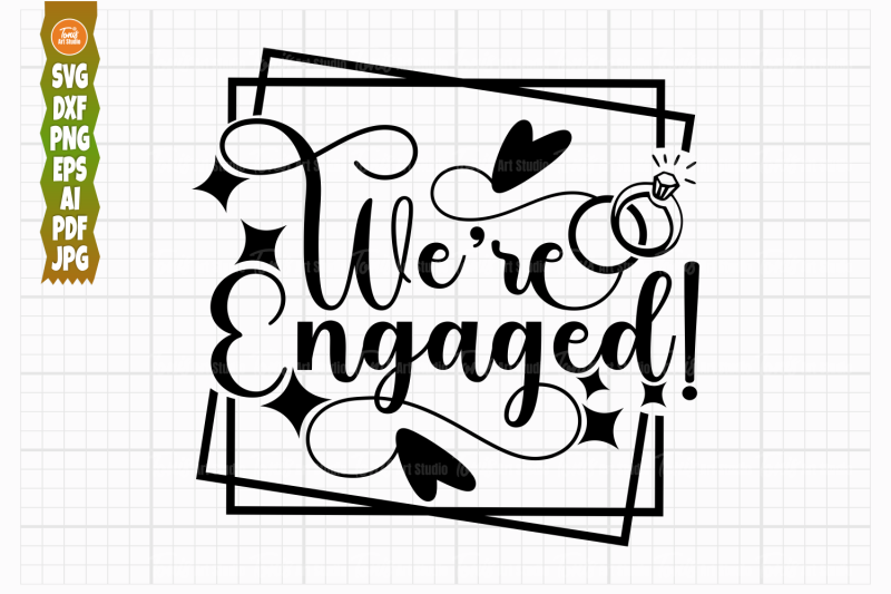 we-039-re-engaged-svg-png-dxf-wedding-rings-svg-engagement-svg-bride-to