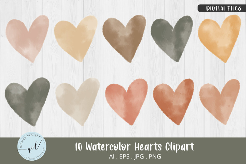 watercolor-hearts-clipart-10-variations