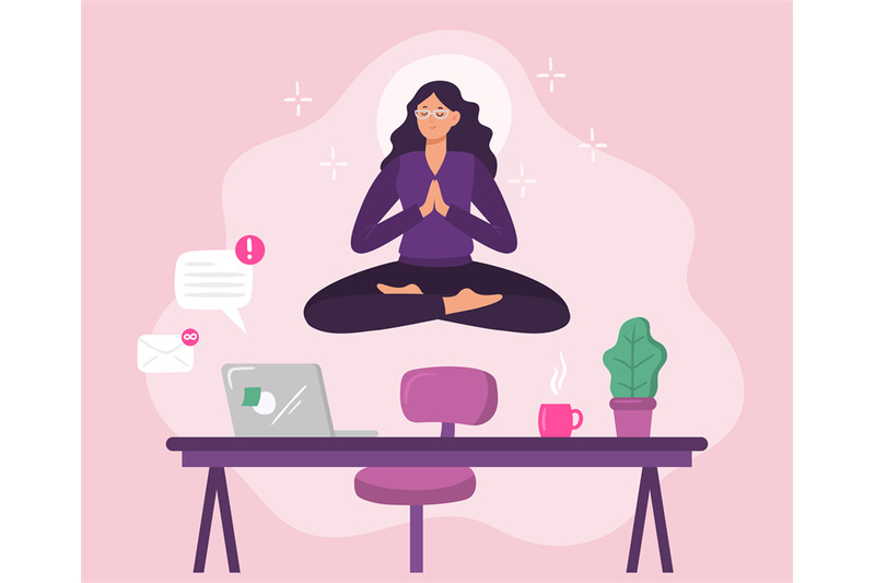 office-yoga-employee-levitating-over-workplace-calming-down-stress-w