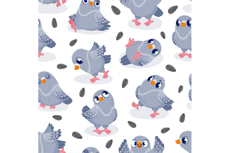 pigeon-pattern-seamless-print-of-cartoon-colorful-cute-bird-with-funn