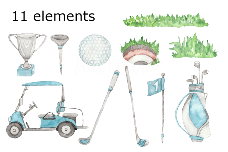 golf-watercolor-clipart