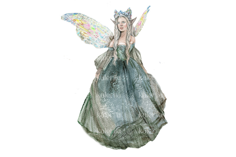 fairytale-princess-fairy-in-green-dress-magic-kids-illustration-in-c