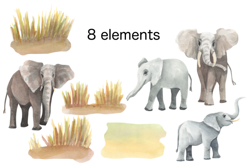 elephant-watercolor-clip-art