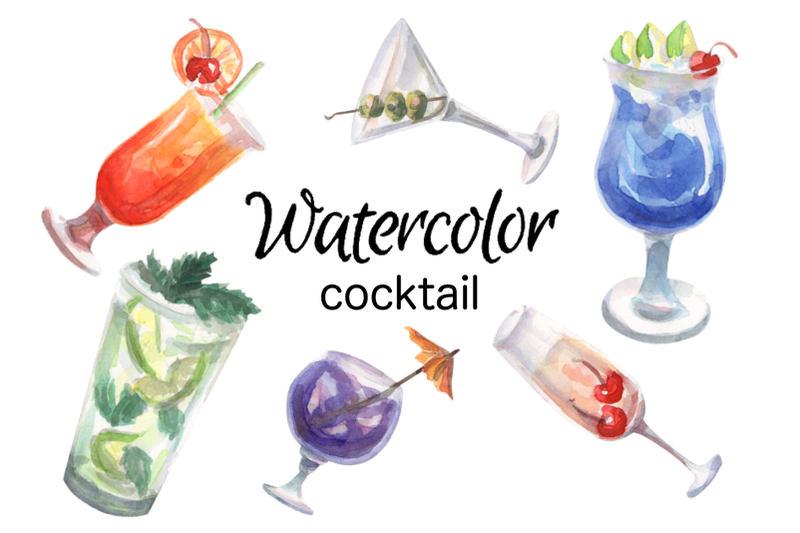 watercolor-cocktail-clip-art