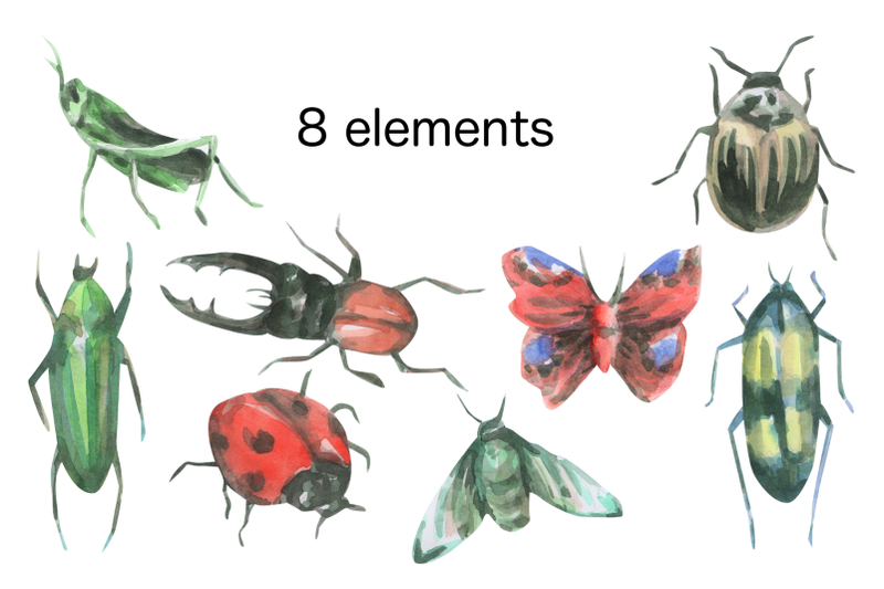 insects-watercolor-clip-art