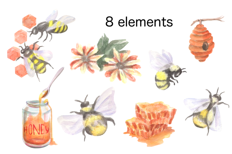 bee-watercolor-clipart