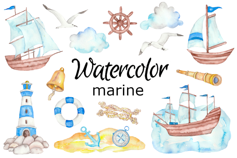 marine-watercolor-clipart