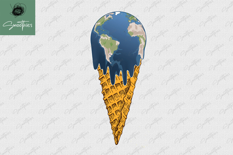 ice-cream-cone-world-melt-earth-day-png