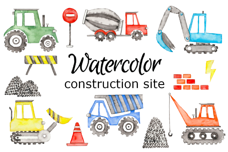 construction-site-watercolor-clipart