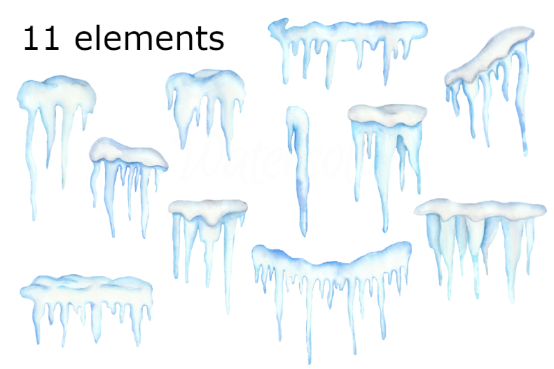 icicles-watercolor-clipart