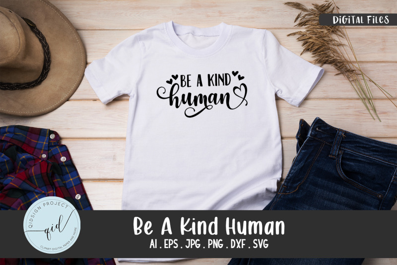 be-a-kind-human-phrases-svg