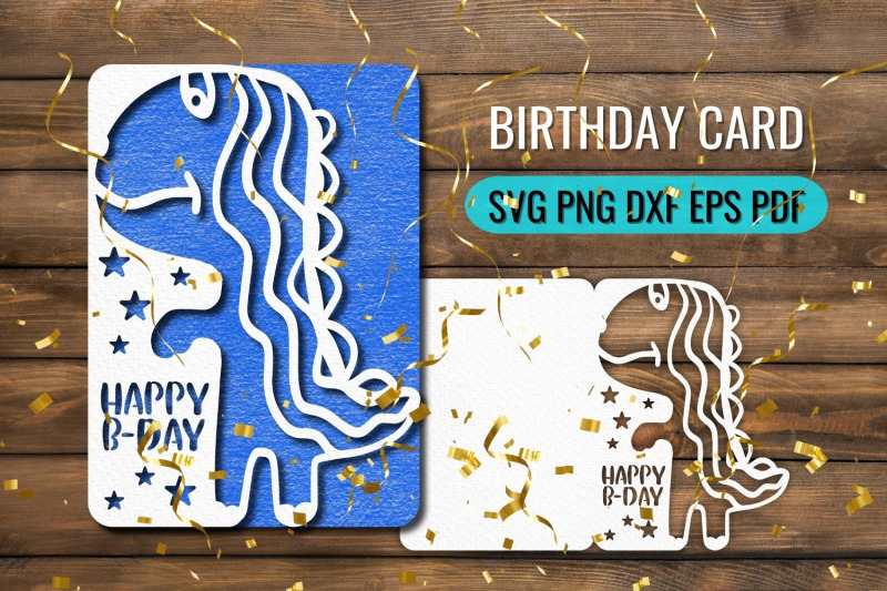 dinosaur-birthday-card-papercut-svg