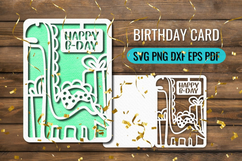 dinosaur-birthday-card-papercut-svg