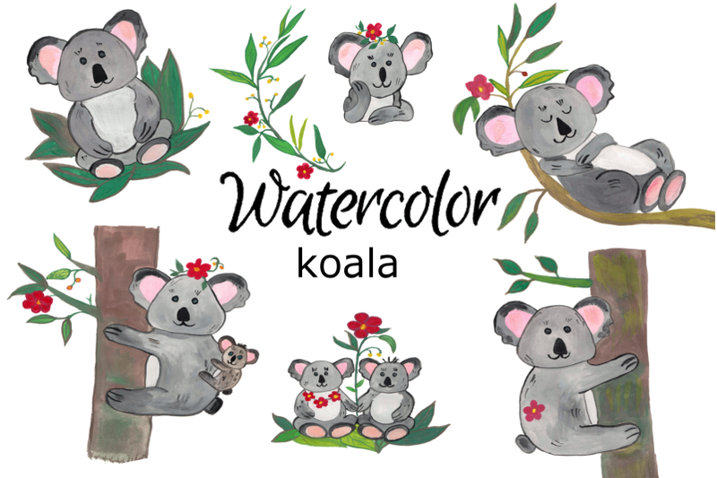 koala-watercolor-clip-art