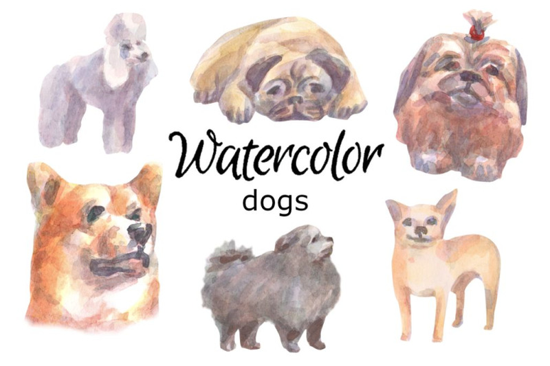 dogs-watercolor-clip-art