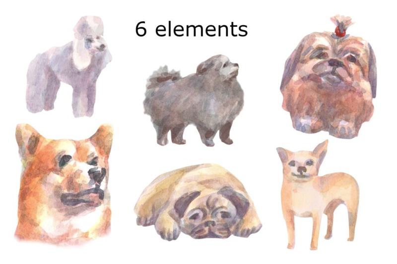 dogs-watercolor-clip-art