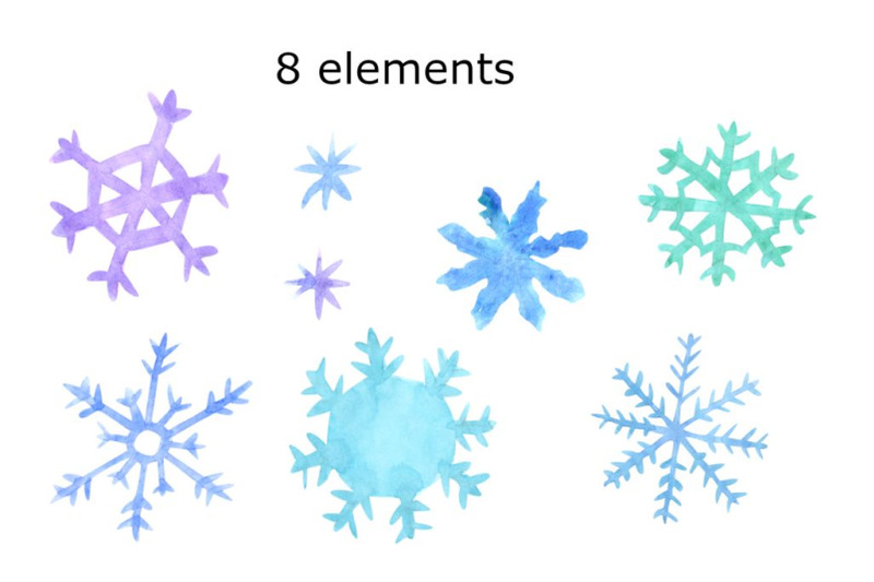 snowflakes-watercolor-clip-art