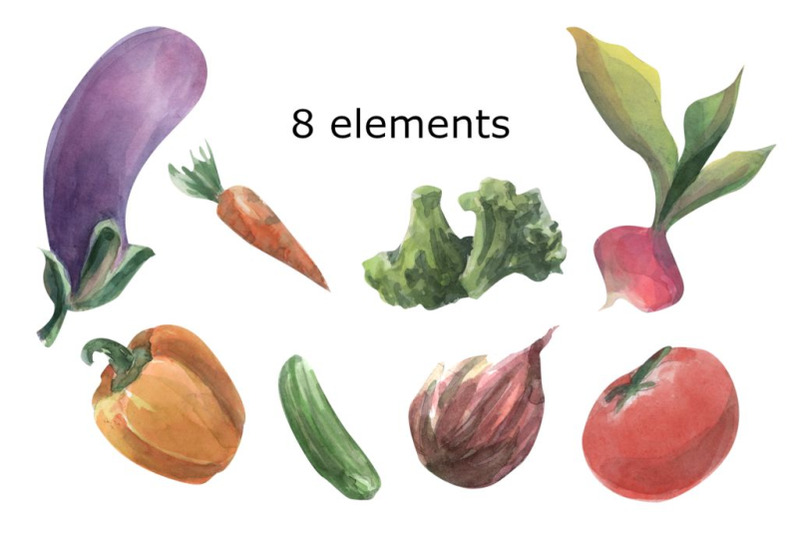 vegetables-watercolor-clip-art