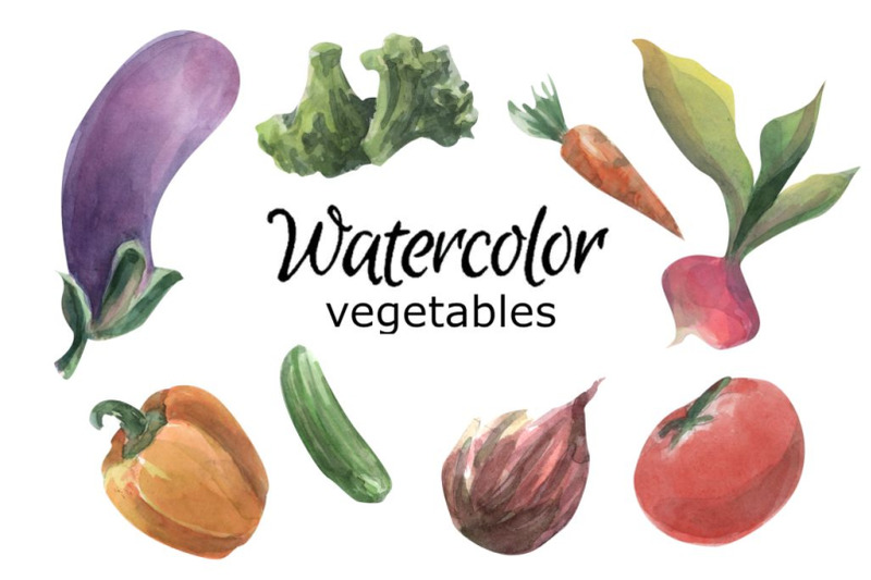 vegetables-watercolor-clip-art