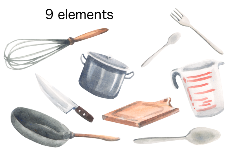 cooking-supply-watercolor-clip-art