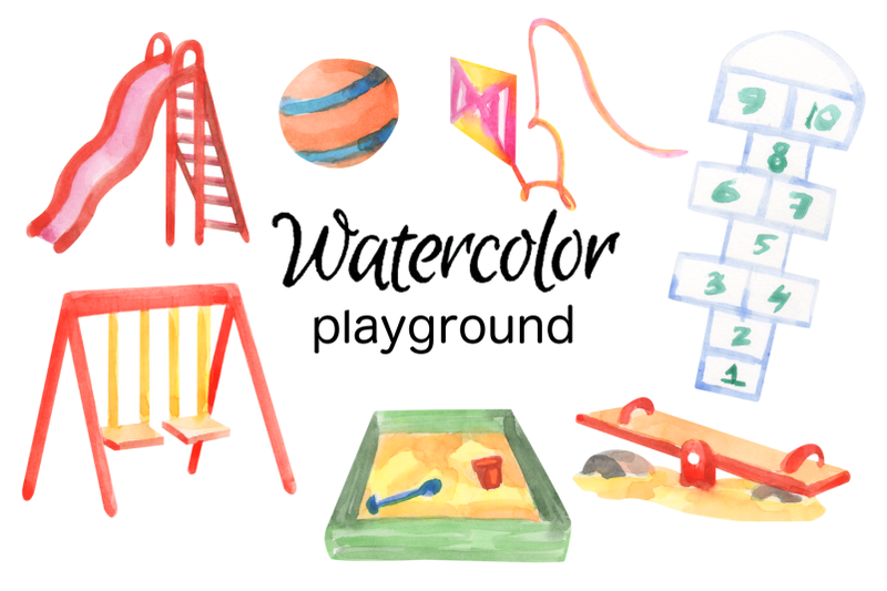 playground-watercolor-clip-art