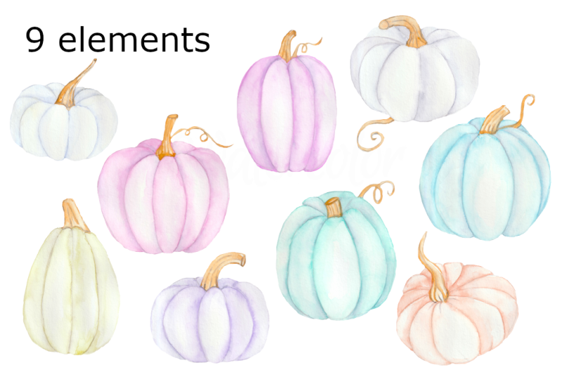 watercolor-pastel-pumpkins