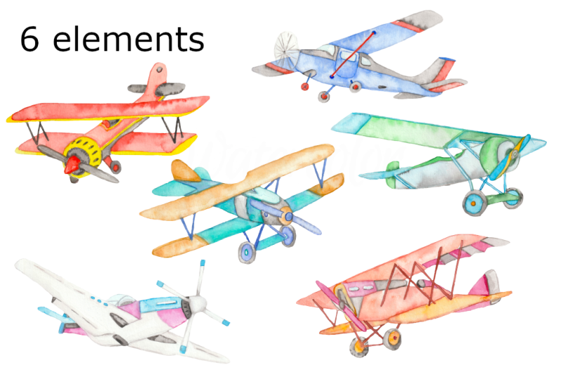 watercolor-airplane-clipart