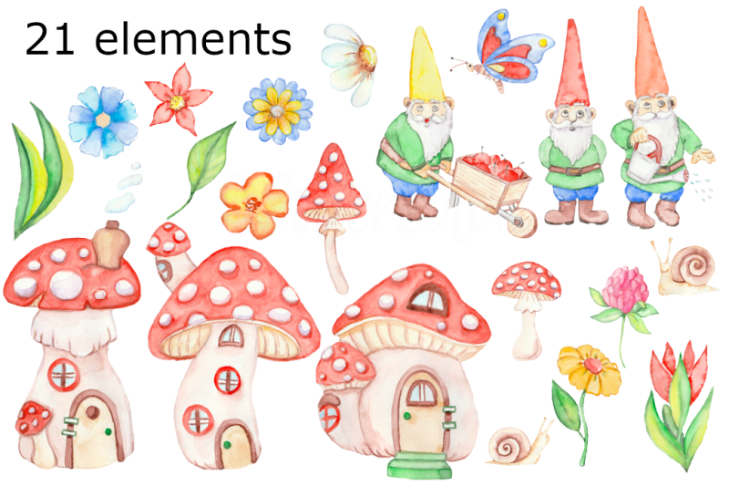 garden-gnomes-watercolor-clipart