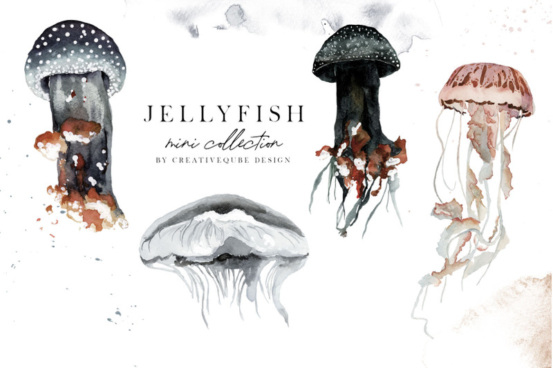 jellyfish-watercolor-mini-collection
