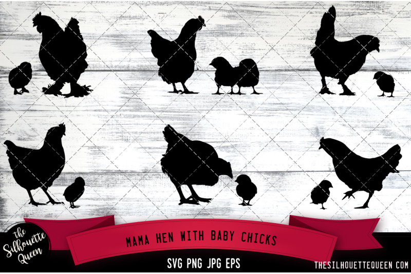 mama-hen-with-baby-chicks-silhouette-vector