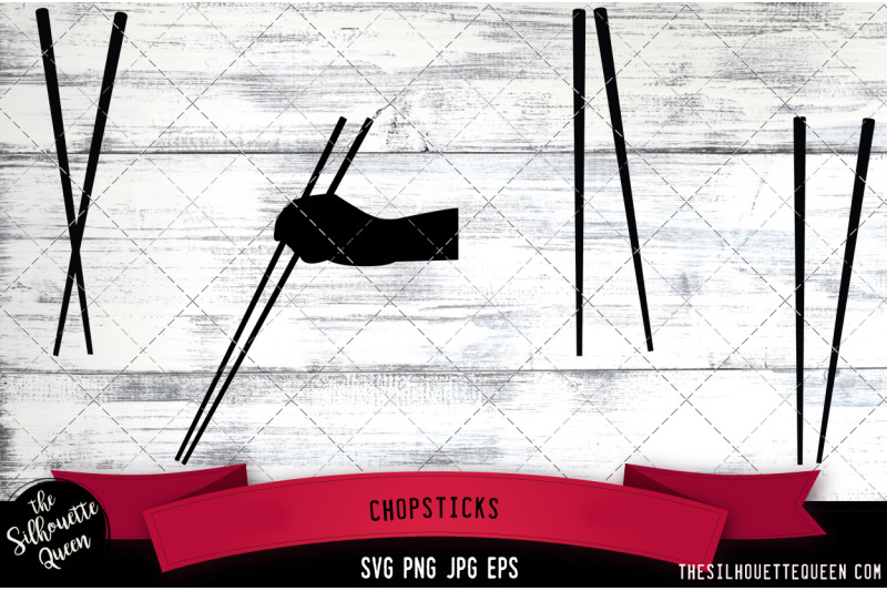 chopsticks-silhouette-vector