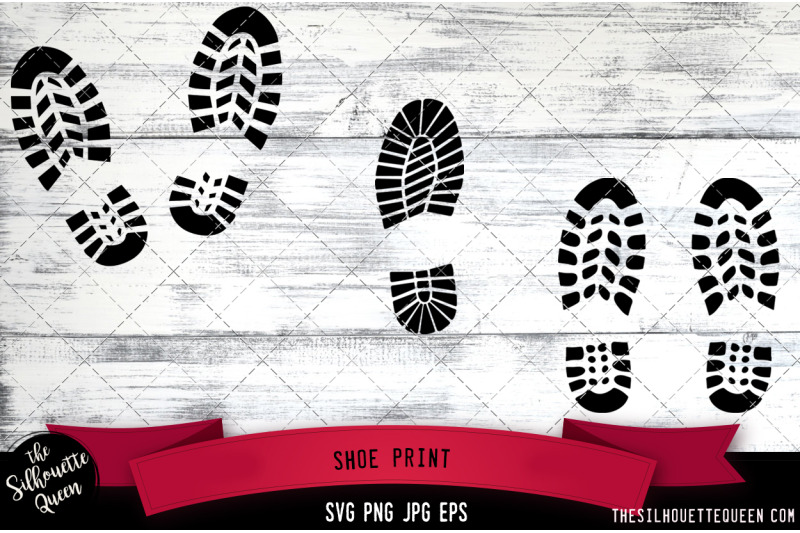 shoe-print-silhouette-vector