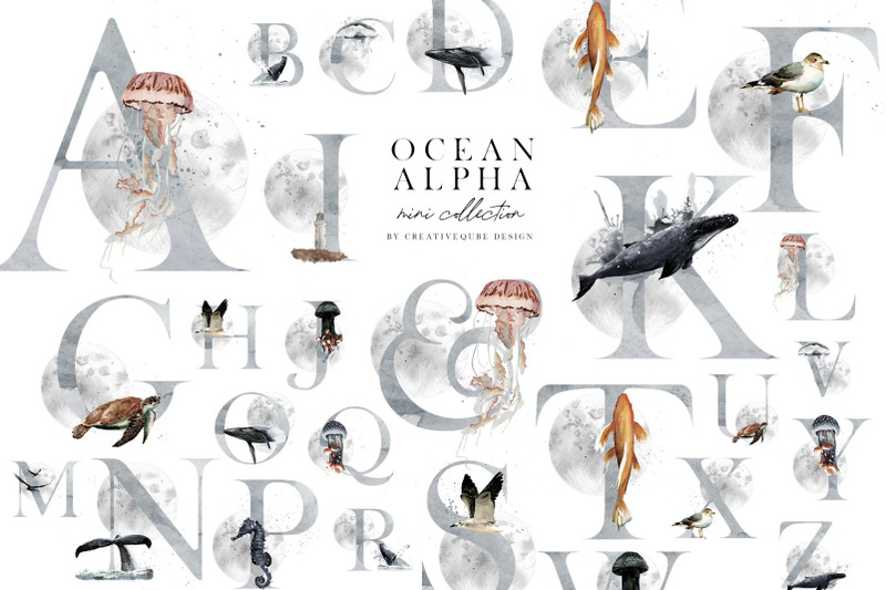 ocean-alphabet-watercolor-mini-collection