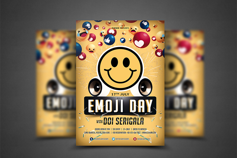 world-emoji-day-flyer-template
