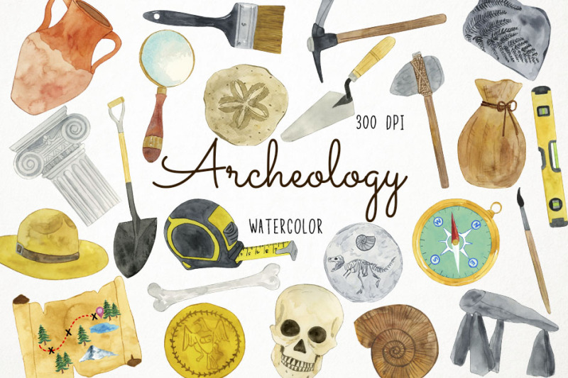 watercolor-archeology-clipart-history-clipart-ancient-clipart-stone