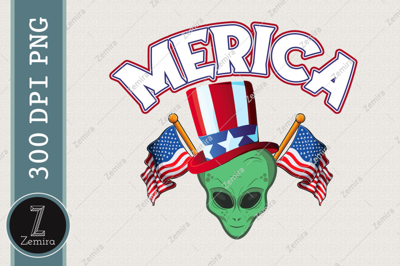 alien-us-ufo-american-flag-4th-of-july