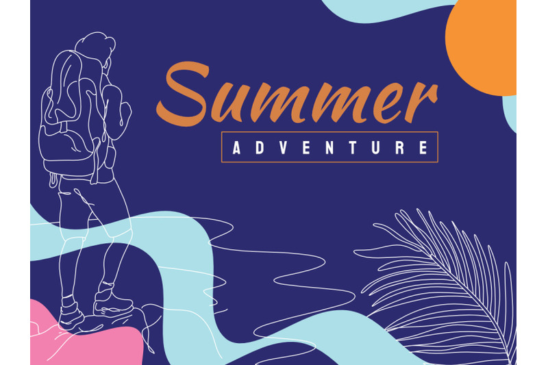 summer-adventure-flat-illustration-abstract-background-line-art