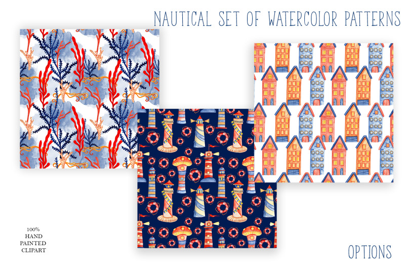 nautical-set-of-watercolor-patterns