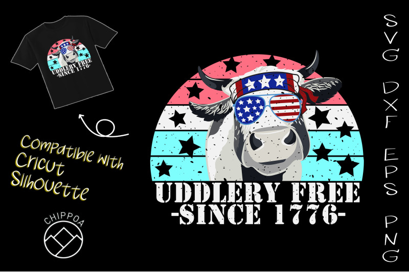 uddlery-free-funny-cow-4th-of-july