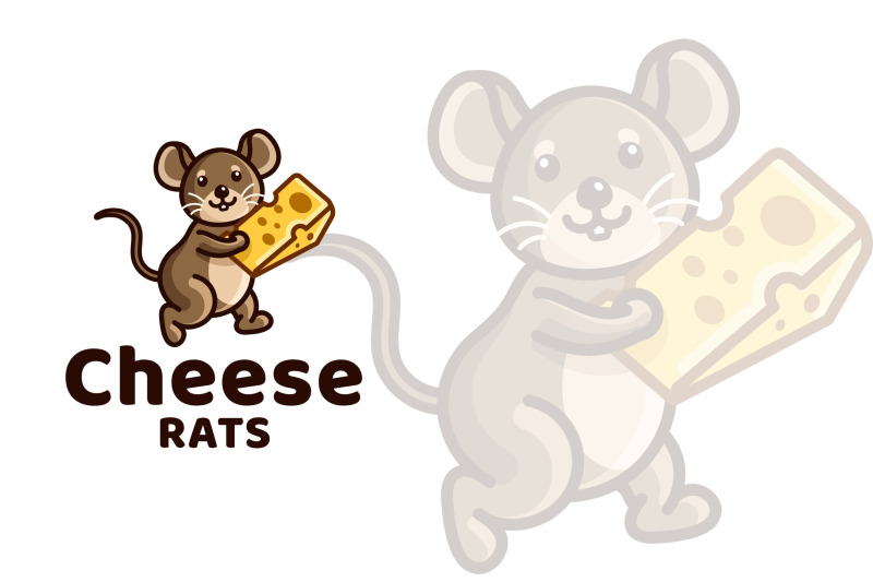 cheese-rats-kids-logo-template