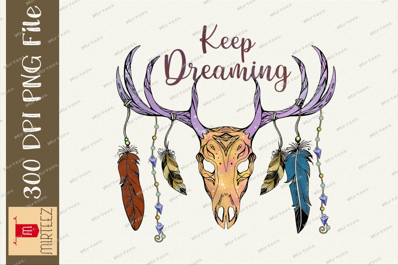 keep-dreaming-deer-dream-catcher-design