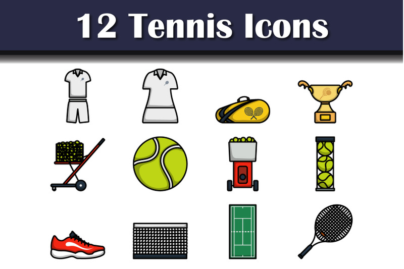 tennis-icon-set