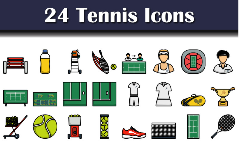 tennis-icon-set