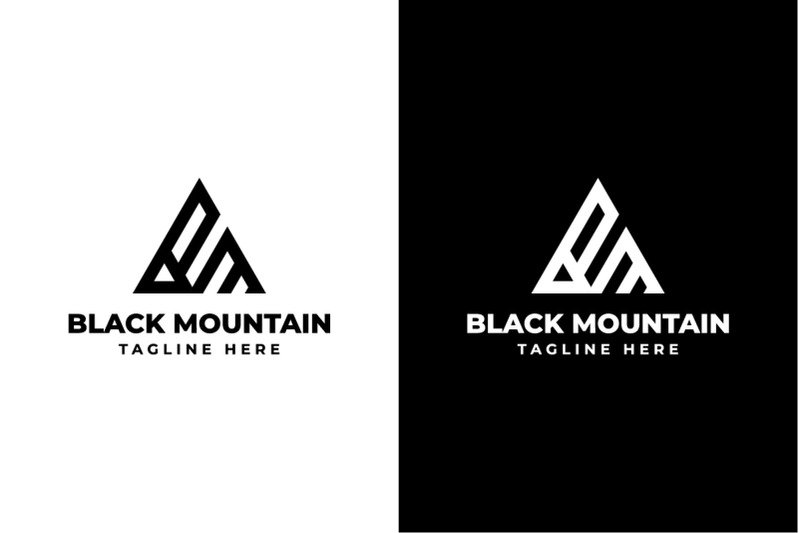 black-mountain-minimalist-logo-template