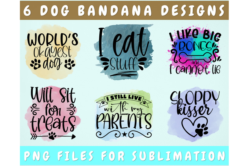 dog-bandana-sublimation-designs-bundle-6-dog-bandana-png-files