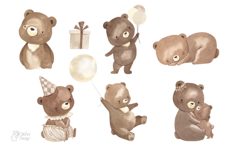 cute-bear-watercolor-woodland-animal-clipart