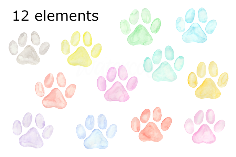 paw-prints-watercolor-clipart