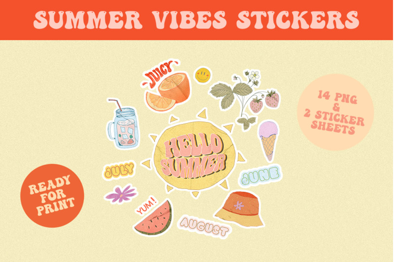 summer-retro-vibes-printable-stickers